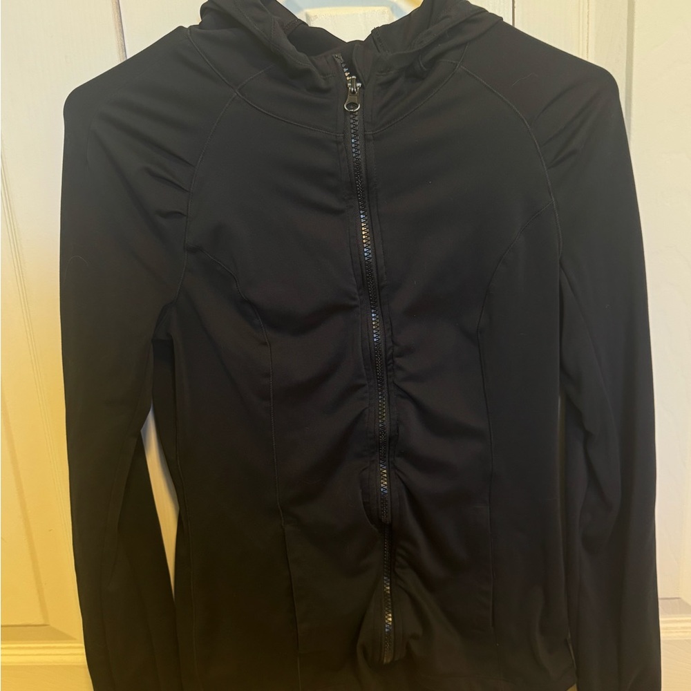 Yogalicious  Black Hooded Zip Jacket